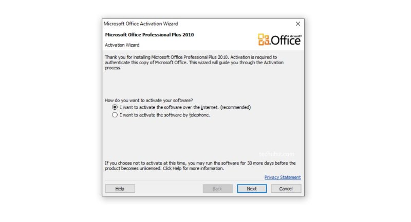 accept terms of microsoft 2010