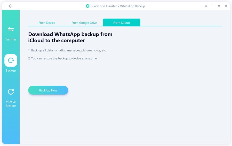 access whatsapp backup on icloud from pc