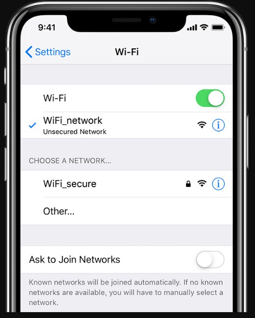 check wi-fi network