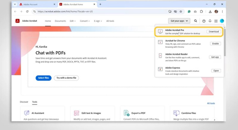 choose adobe acrobat version