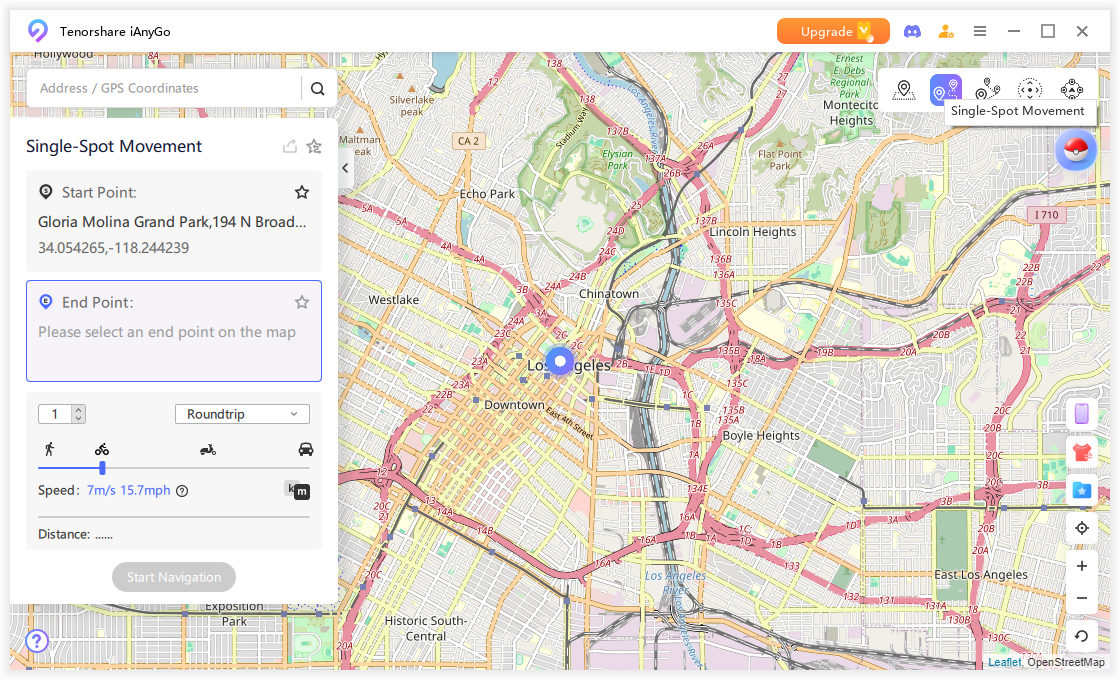 ianygo single spot movement