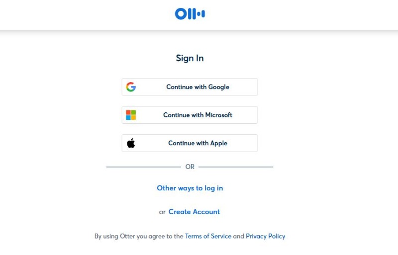 create otter ai account