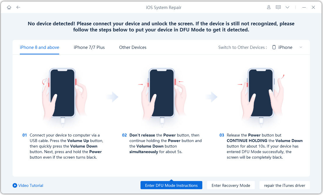 enter dfu mode instructions