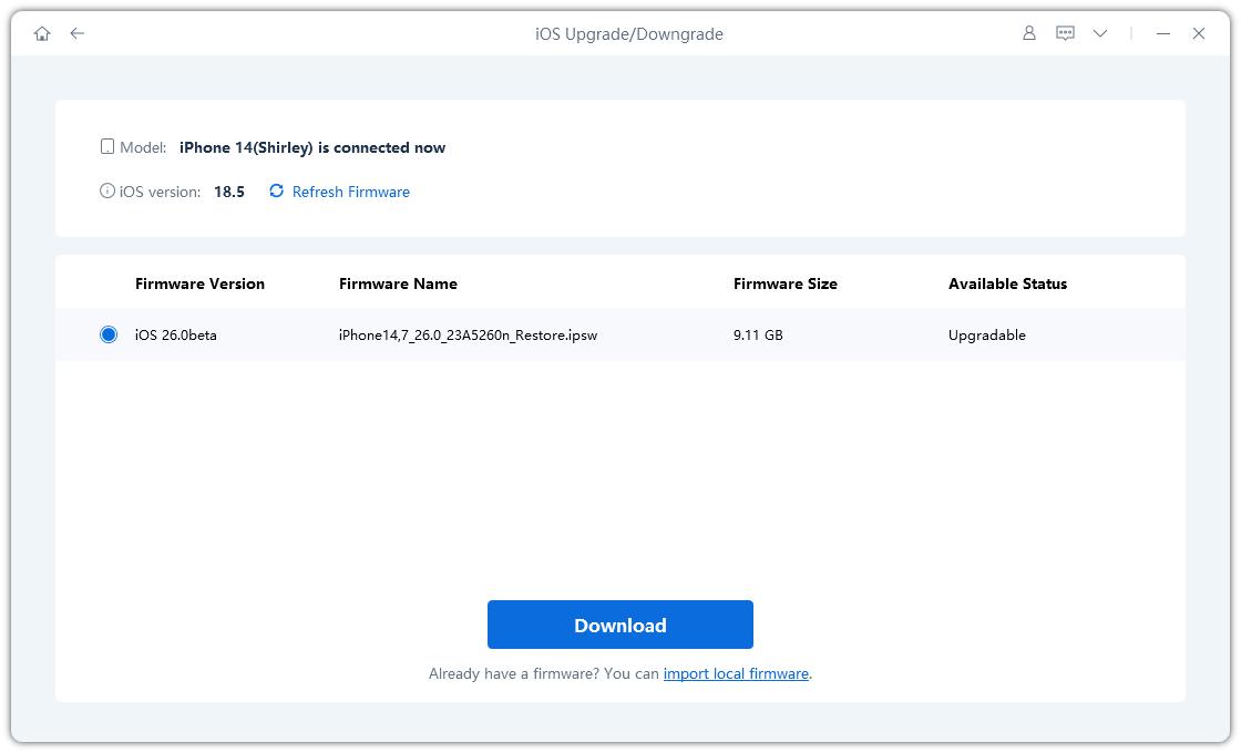 ios 26 profile download free