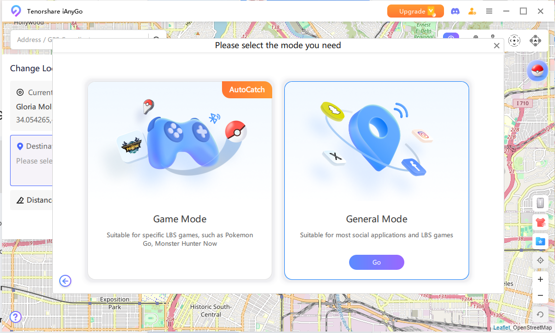 iAnyGo Enter Game mode