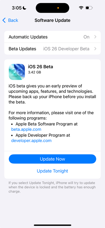 ios 26 beta download