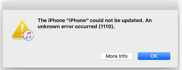 itunes error 1110