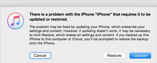restore iphone via itunes