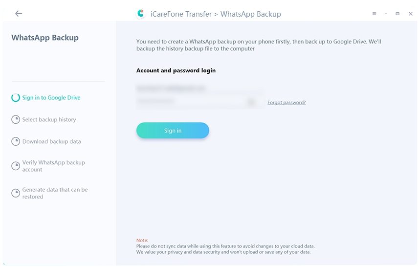 log into google drive