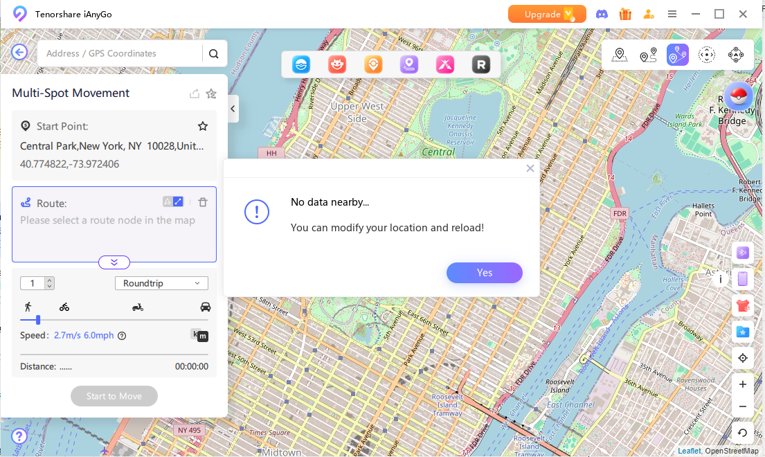 custom route to the chosen location