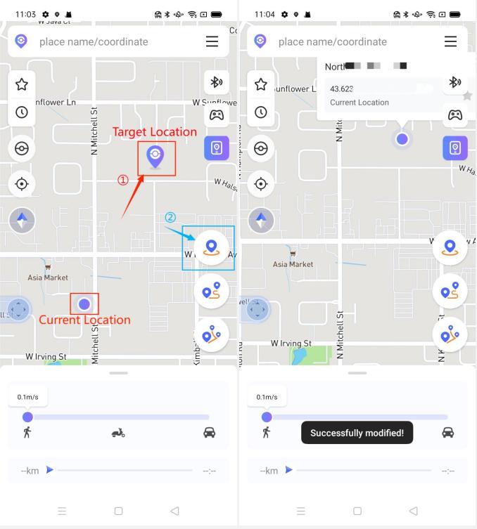  Change Location in one-tap 