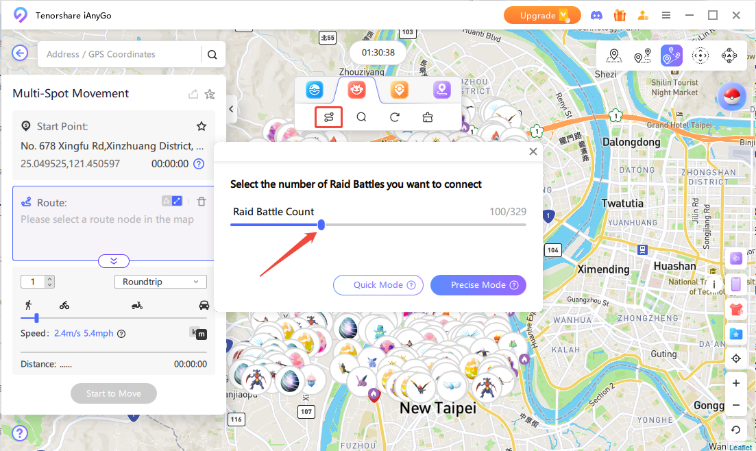 Select Raid Battle Count