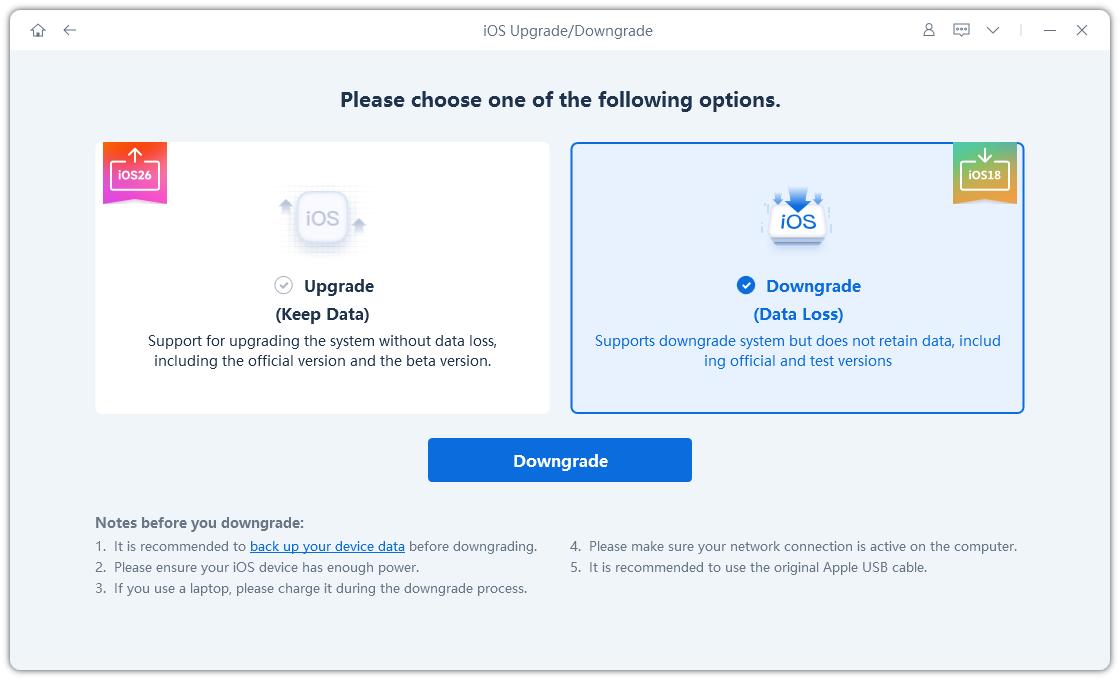 how to downgrade ios 26 beta to 18