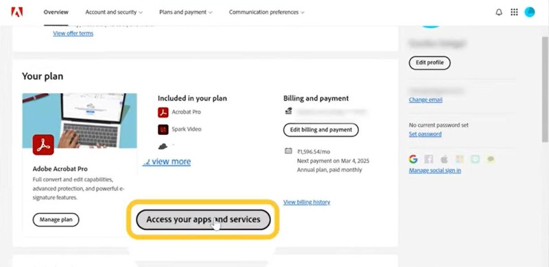 sign in with your adobe id