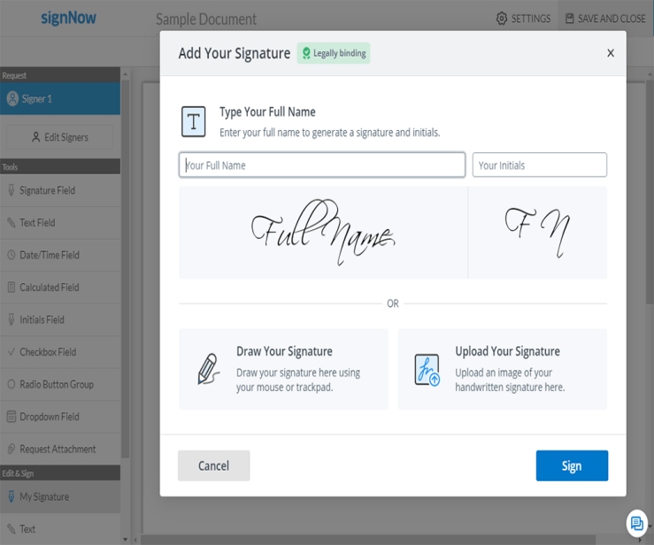 signnow free pdf document signer