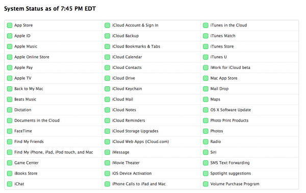 check apple system status