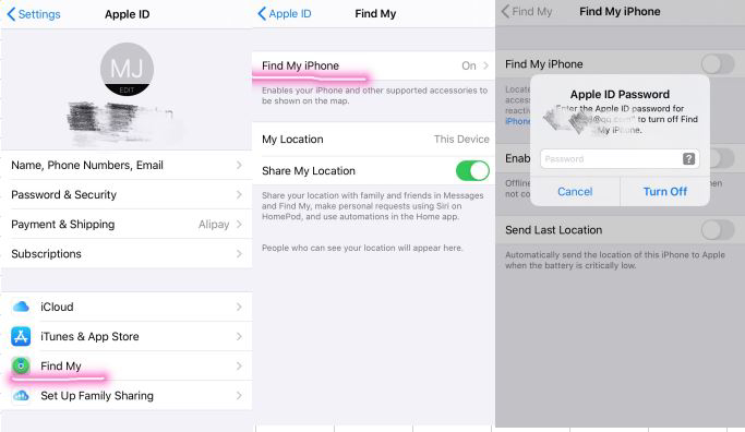 how to freeze my location on find my iphone