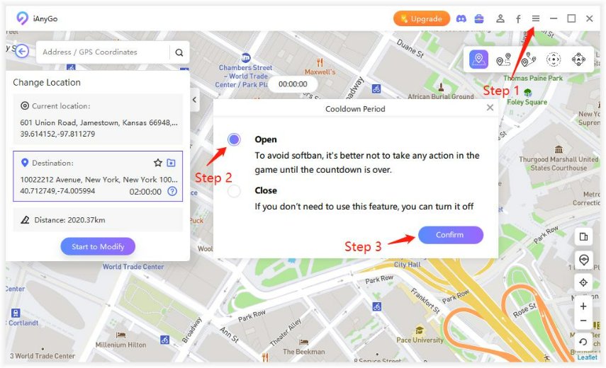 ianygo turn on cool down time