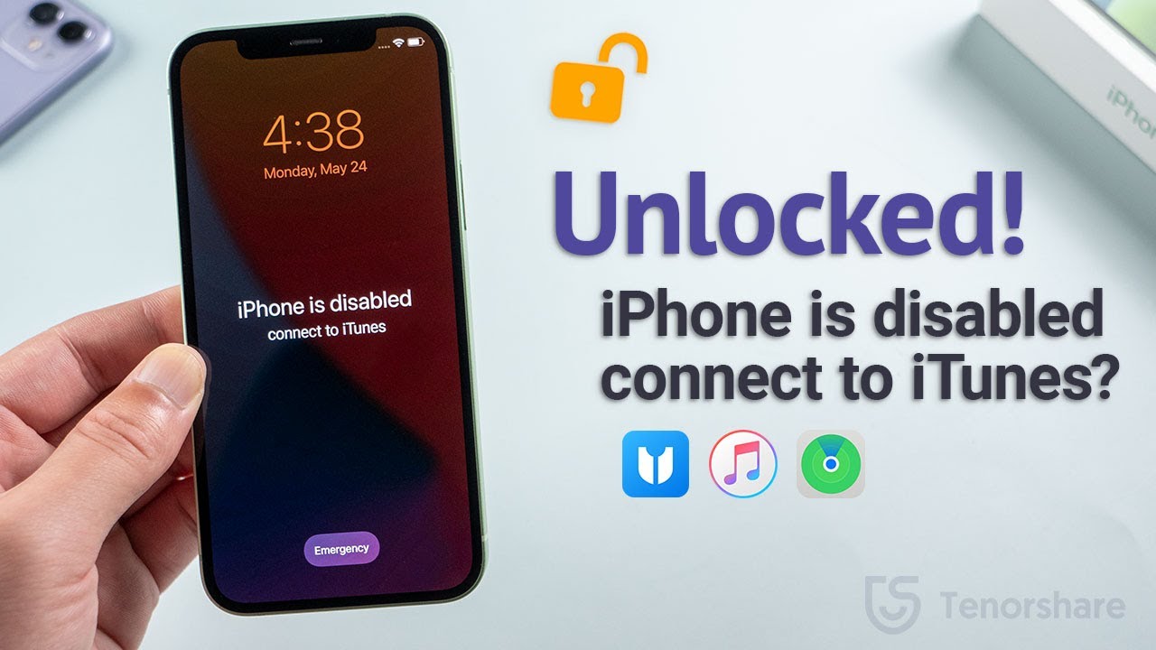 fix iPhone is Disabled Connect to iTunes tenorshare guide