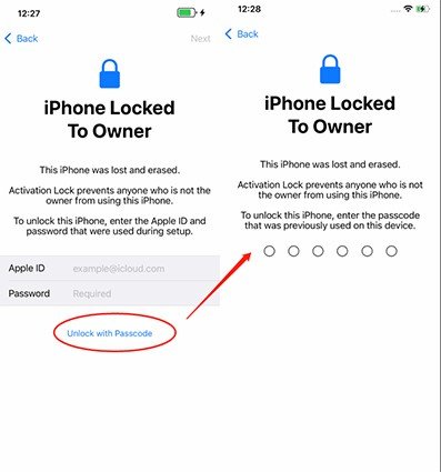 unlock iphone locked to owner with passcode