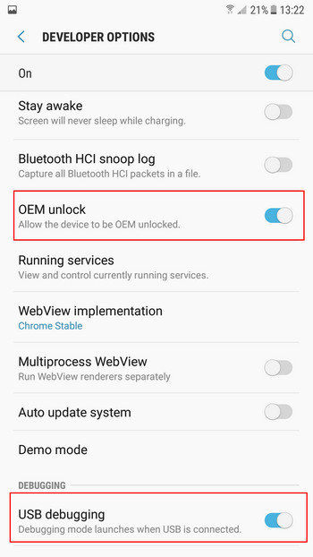 enter fastboot mode with adb - usb debugging