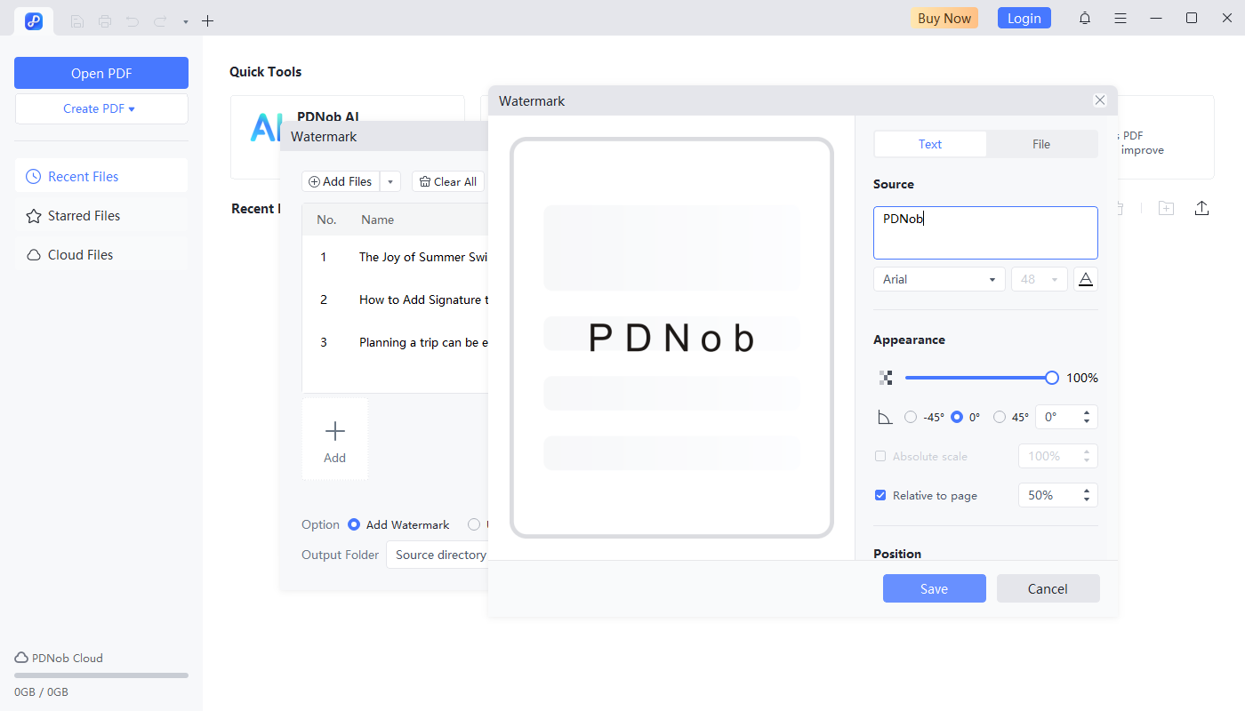 batch edit watermark pdf