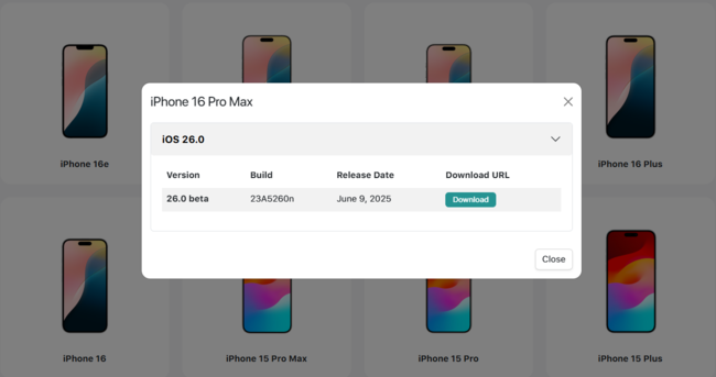 ipsw ios 26 firmware download