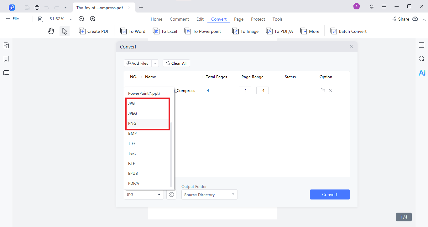 convert pdf to image