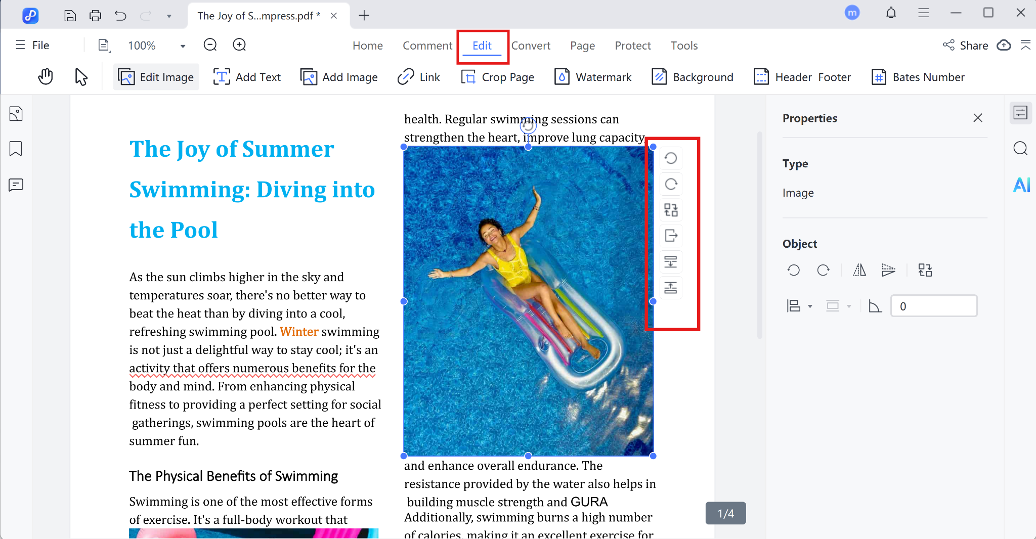edit images in pdf