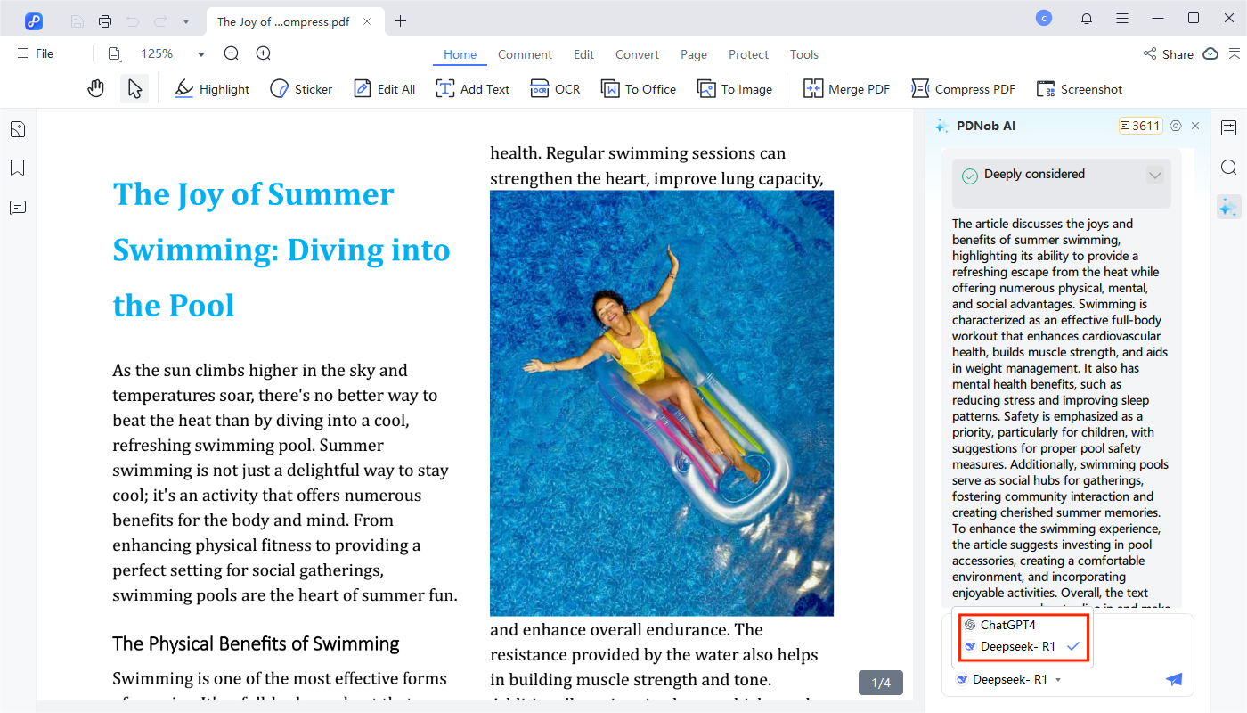 tenorshare ai pdf summarizer tool deepseek ai