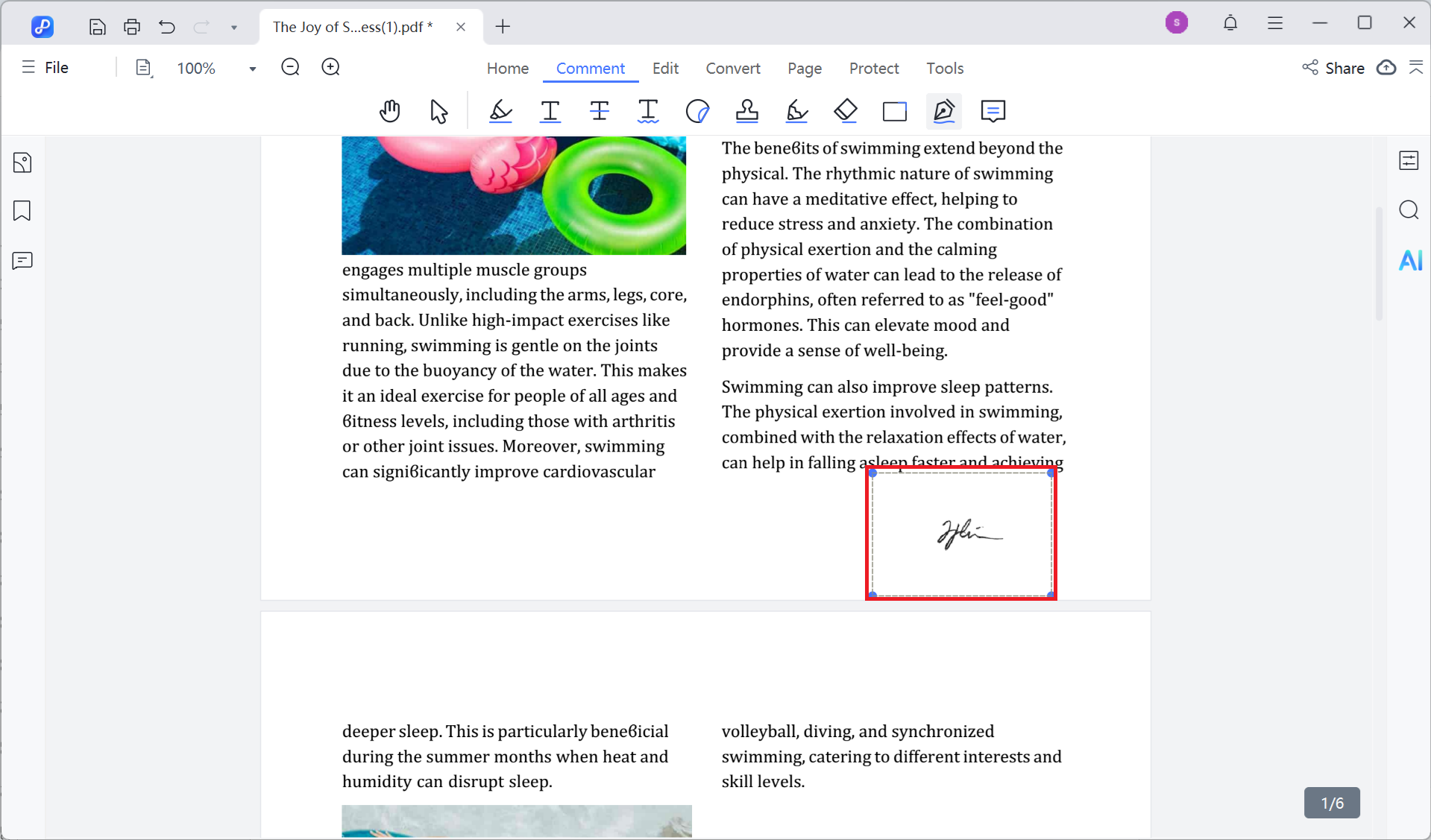 place signature image