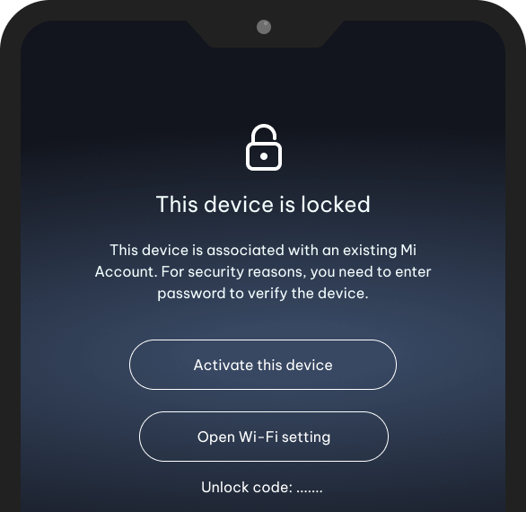 Locked to Mi Account